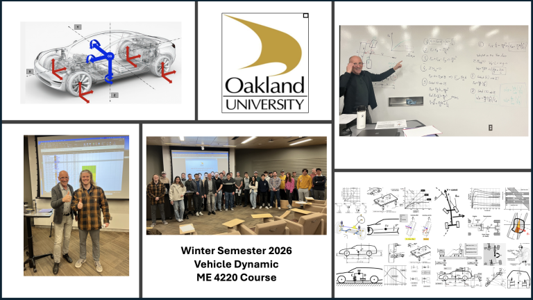 Oakland University Concludes Highly Successful Winter 2026 Vehicle Dynamics Course